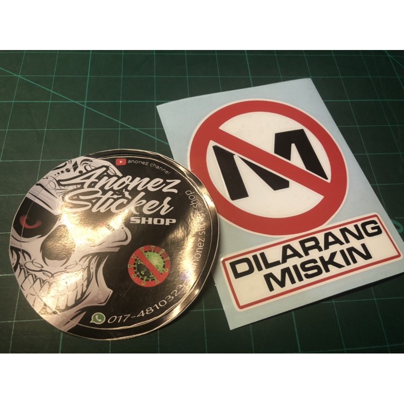 Sticker Dilarang Miskin (universal) | Shopee Malaysia