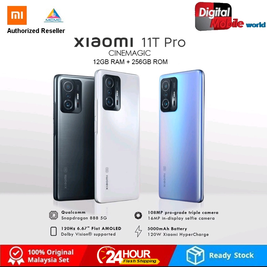 Xiaomi 11T Pro 5G (12GB+256GB) Original Smartphone Xiaomi Malaysia warranty