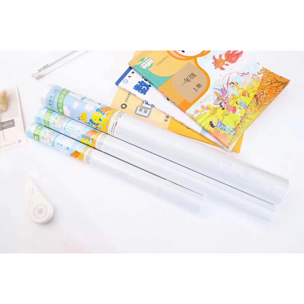 READY STOCK/SELF ADHESIVE MATTE SURFACE BOOK WRAPPER/BOOK WRAPPING FILM
