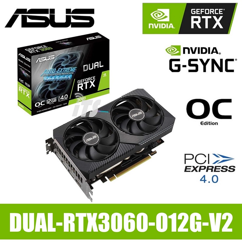 ASUS Dual GeForce RTX 3060 OC Edition 8GB / 12GB GDDR6 Graphics Card ...