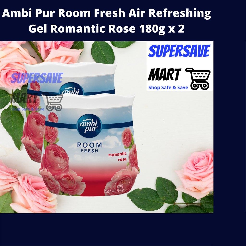 Gel Fresh Romantic Rose 180g-Ambi Pur Gel Fresh Air Refreshing Gel Provide  Scent in Your Room