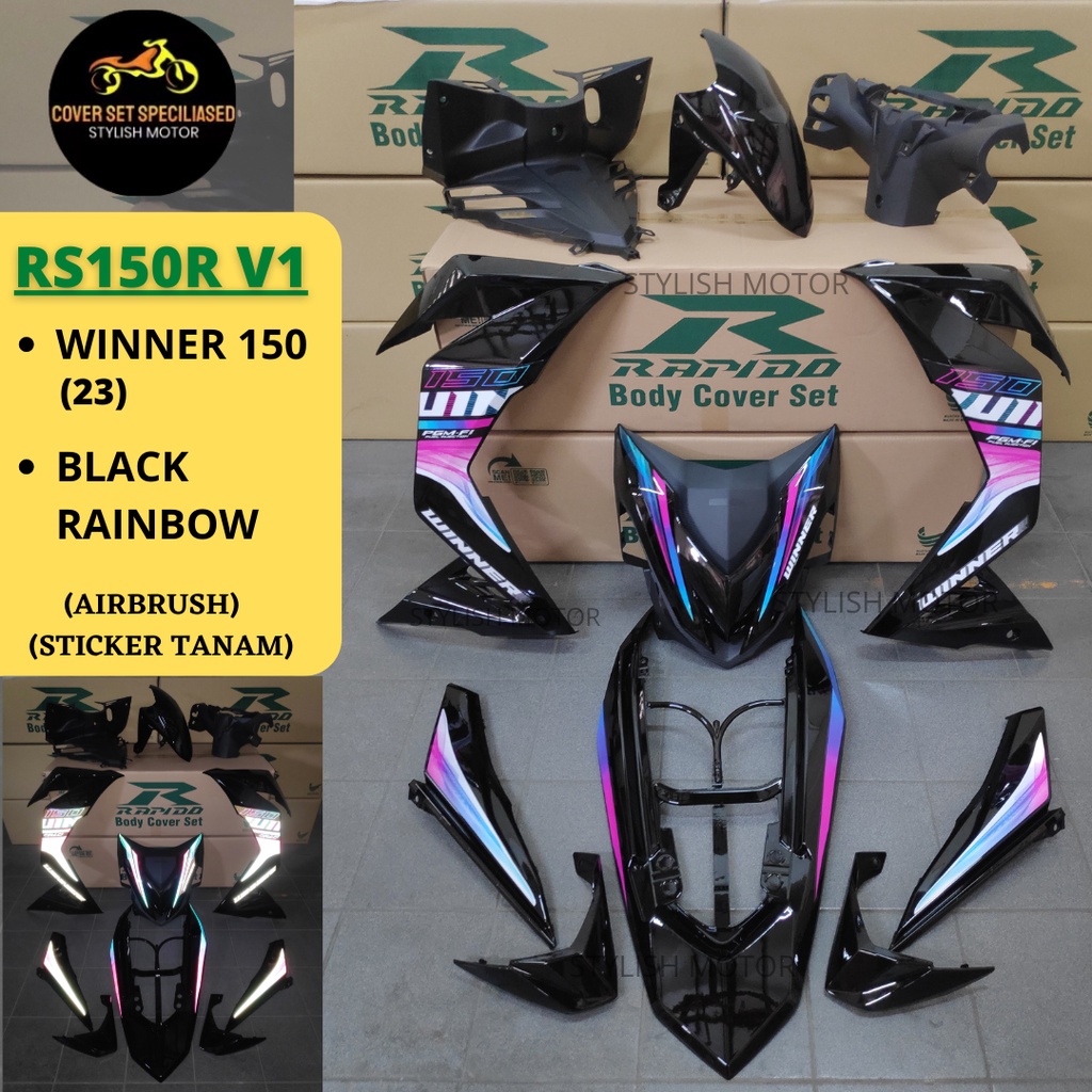 STICKER TANAM AIRBRUSH RAPIDO COVER SET RS150R V1 WINNER 150 23