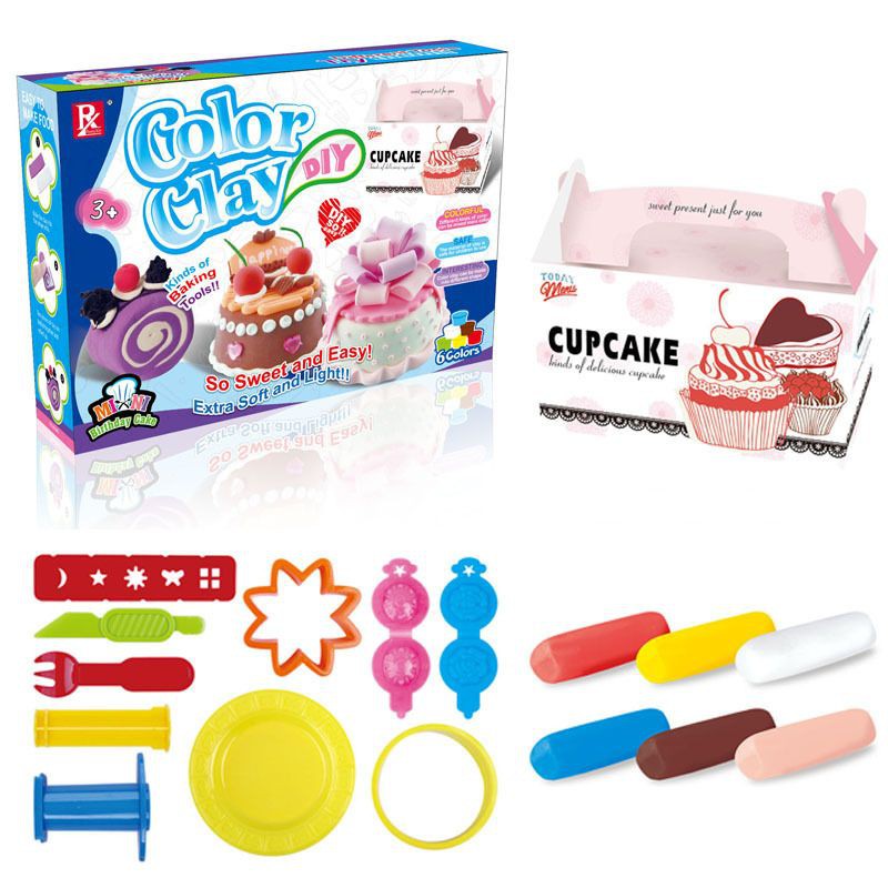 Color Clay Plasticine Play doh Playdoh Play Dough Girl Boy gift Toys Ice cream Burger Waffe Cake Mini set Mainan Budak | Shopee Malaysia