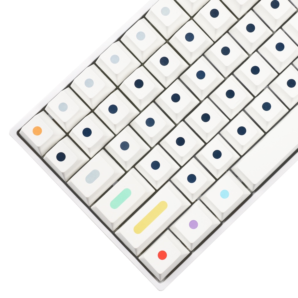 Cherry Profile 129 Key GMK Dots Keycap Dye Sub Thick PBT Unique Font ...