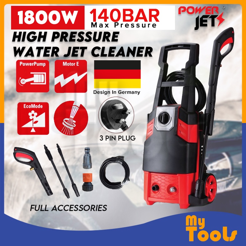 Mytools PowerJet H2680 1800W 140Bar High Pressure Cleaner Washer (Designed In Germany) Shopee