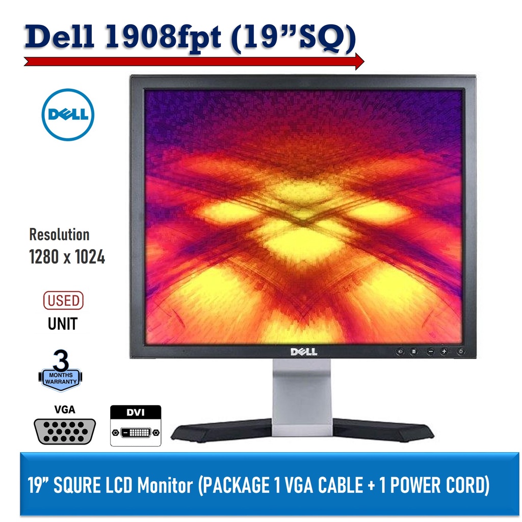Dell Lcd Monitor 19 Square - Prices and Promotions - Mar 2023 | Shopee  Malaysia