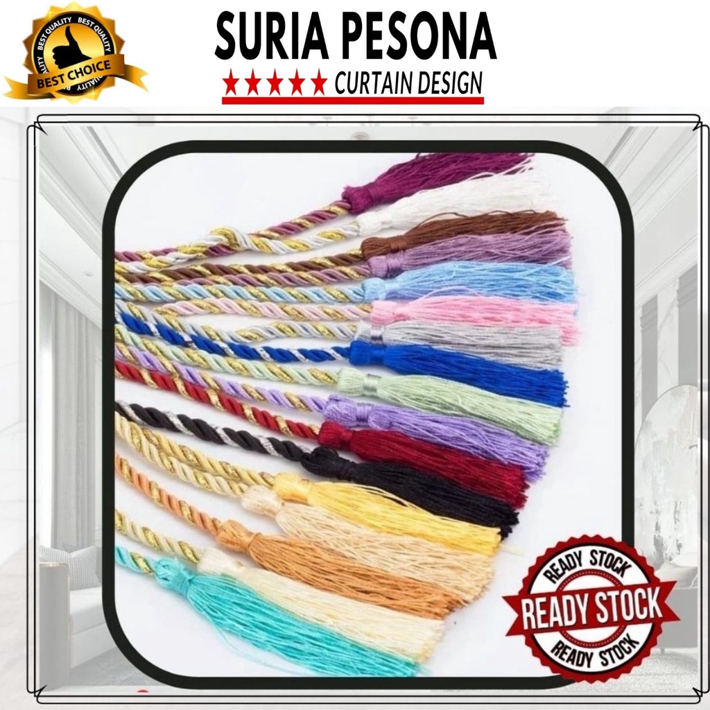 Ready Stock!!! Riben Tieback Curtain / Tali Riben Langsir For Living ...