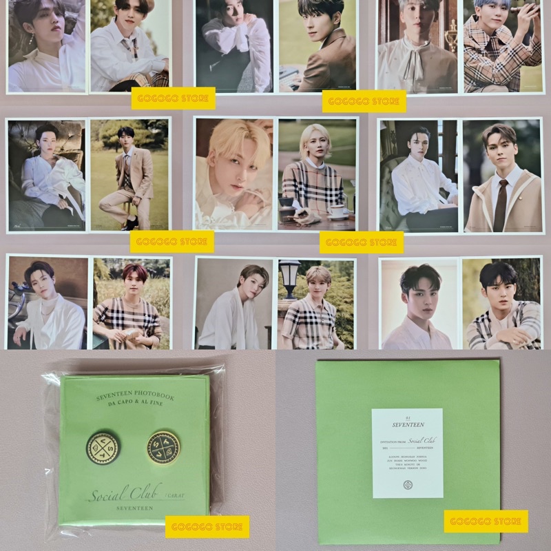 READY STOCK] Seventeen Social Club Photobook Loose Items (Member