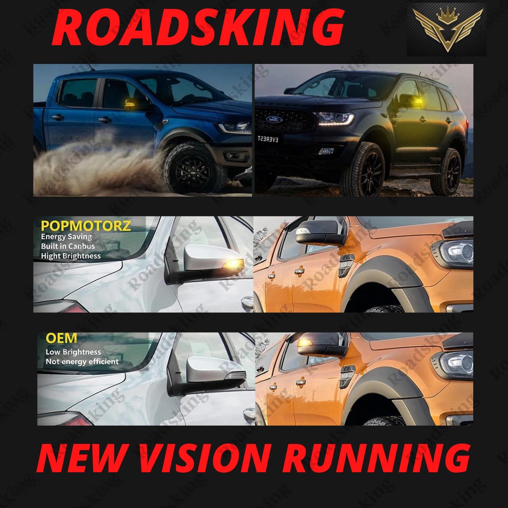 FORD RANGER T6 T7 T8 2012-2020 XLT RAPTOR RUNNING TURN SIGNAL LIGHT ...