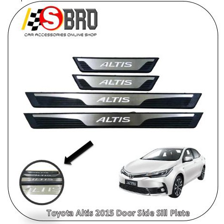 Toyota Altis 2014-2019 Door Side Sill Plate With Blue LED | Shopee Malaysia