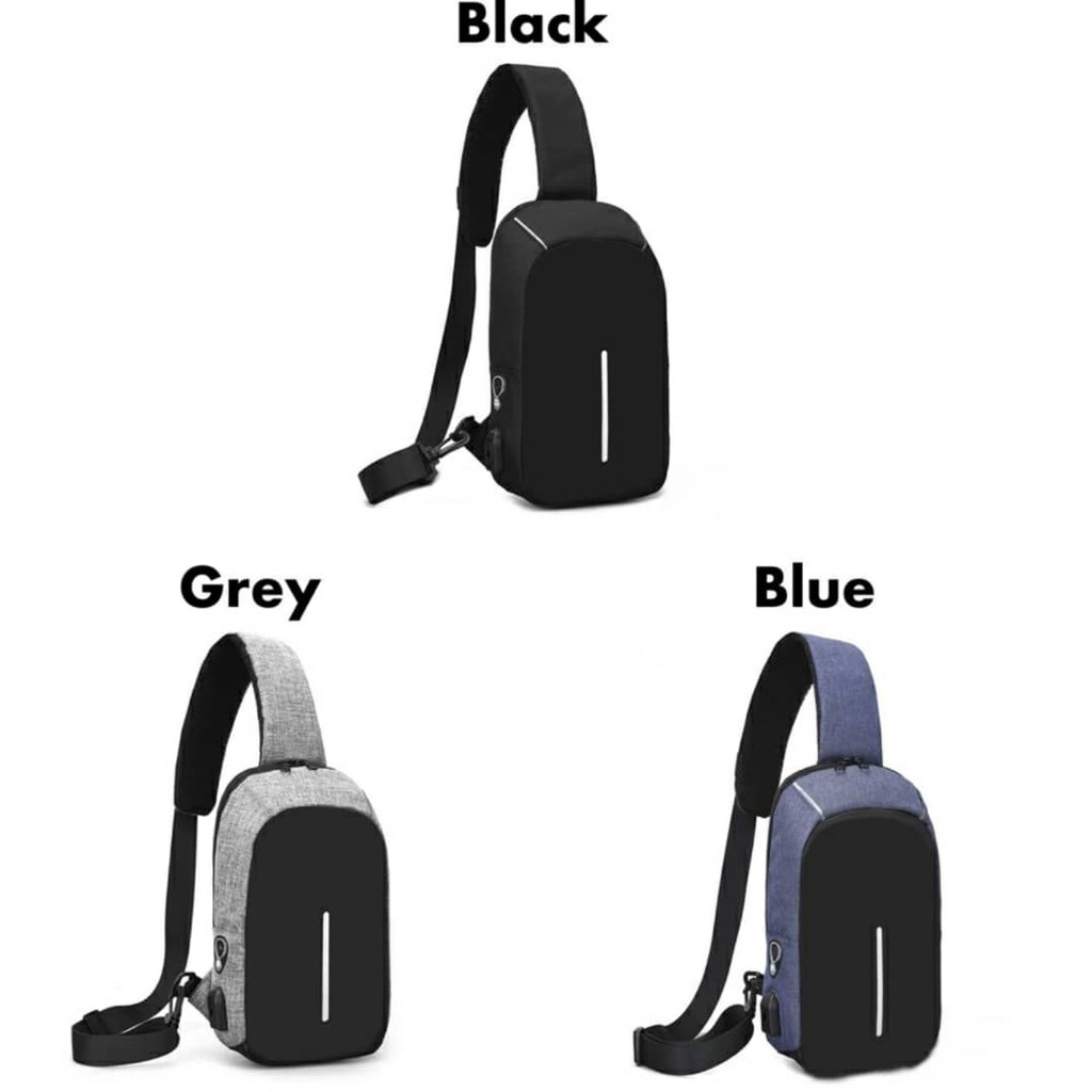 4GL NEW ONE LINE Crossbody Bag USB Anti Theft Cross Body Bag Men Chest