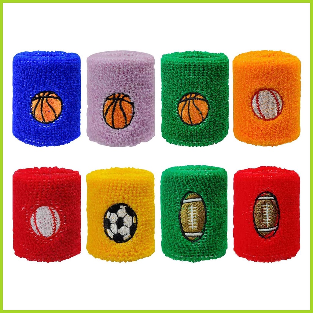 4-Pack Black Cotton Wrist Sweatbands – Absorbent Tennis Wrist Bands For Men & Women (Unisex, Running, Sports)