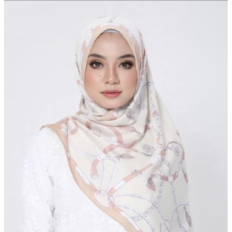 Tudung Shawl Satin Printed -Ariani Entangle Maplehijab | Shopee Malaysia