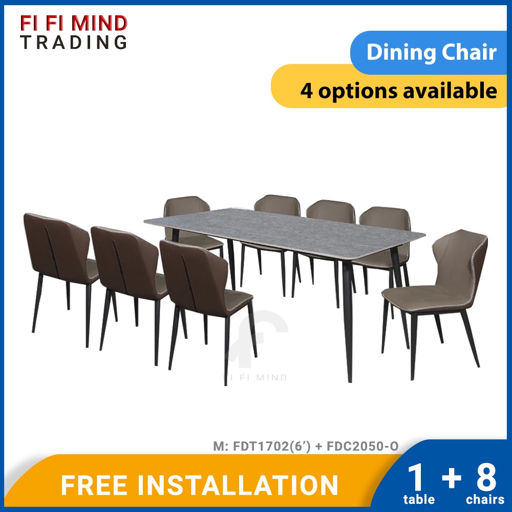 Angge 8 Seater Sintered Stone Dining Table Set/ Ceramic Dining Set/ Set ...