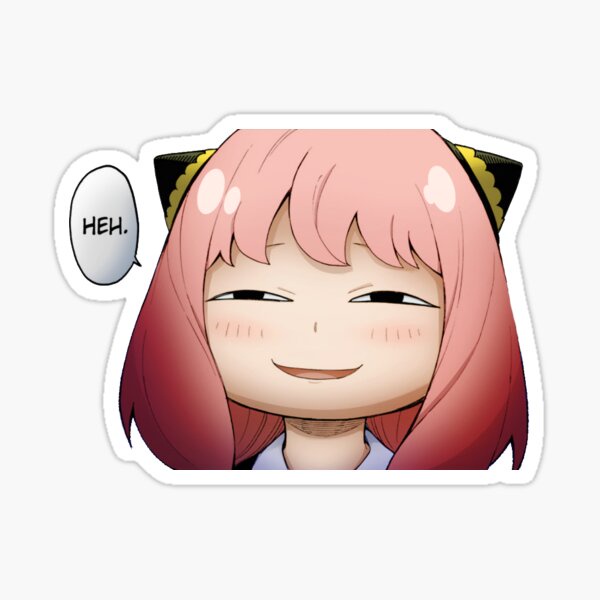 Anya Smug Heh - Spy X Family Stickers | Shopee Malaysia