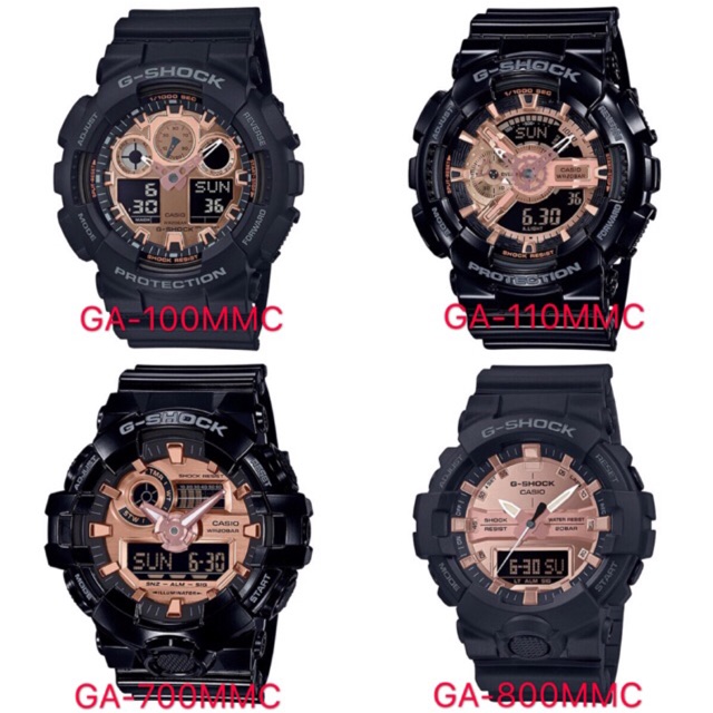 G shock rose gold black sale