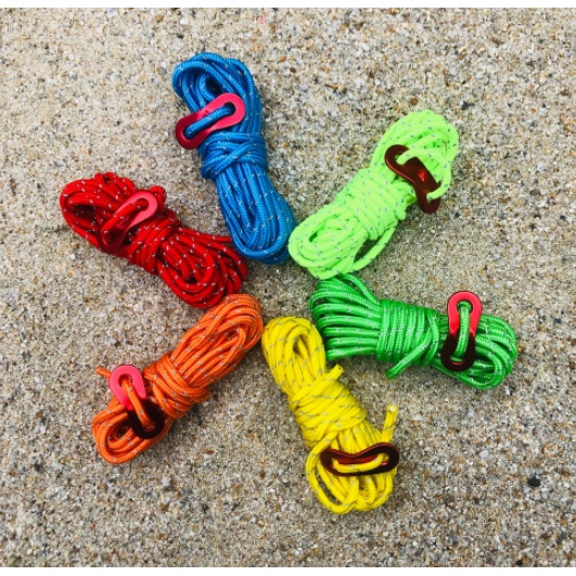 Camping Rope Flysheet Reflective Wind Rope Tent String Flyshee Tali ...