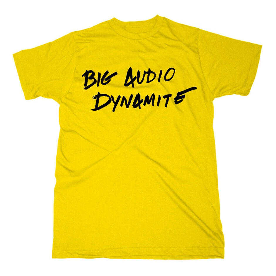 Big Audio Dynamite Yellow Logo TShirt New Mick Jones Don Letts