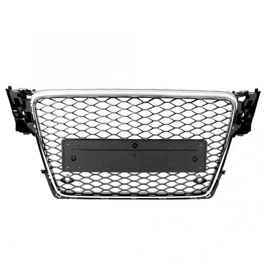 Car Front Grill Mesh Grill Insert Tuning Grille for Audi A4/S4 B8 20092012 Chrome for RS4
