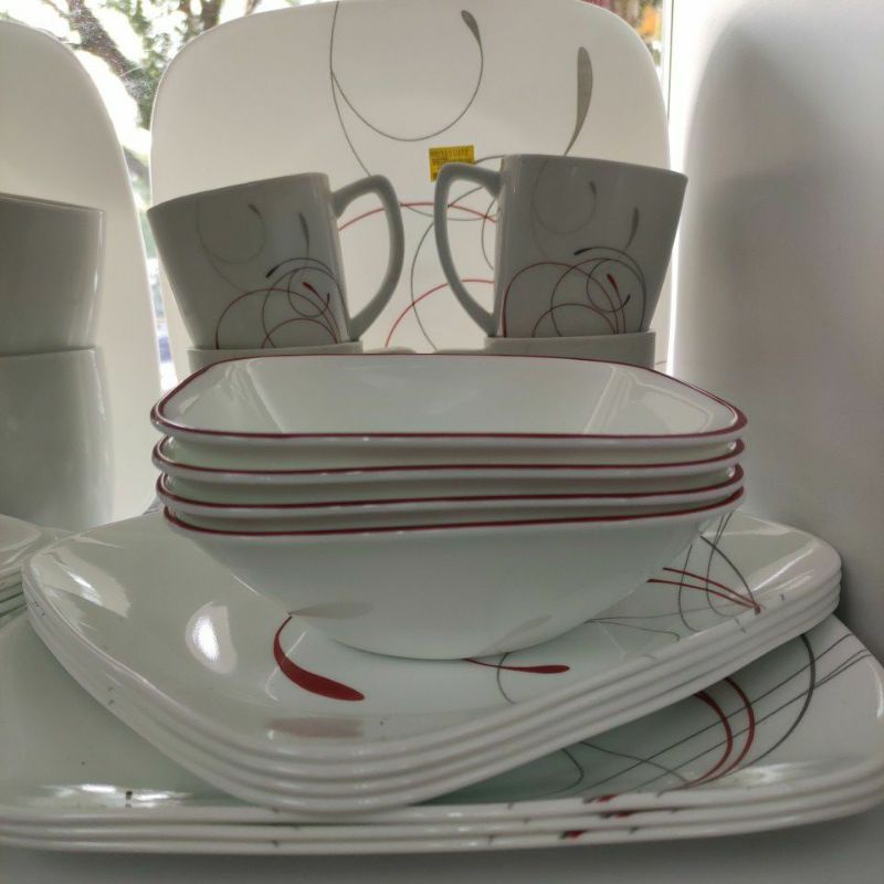 Corelle Square 16pcs (splendor) Shopee Malaysia