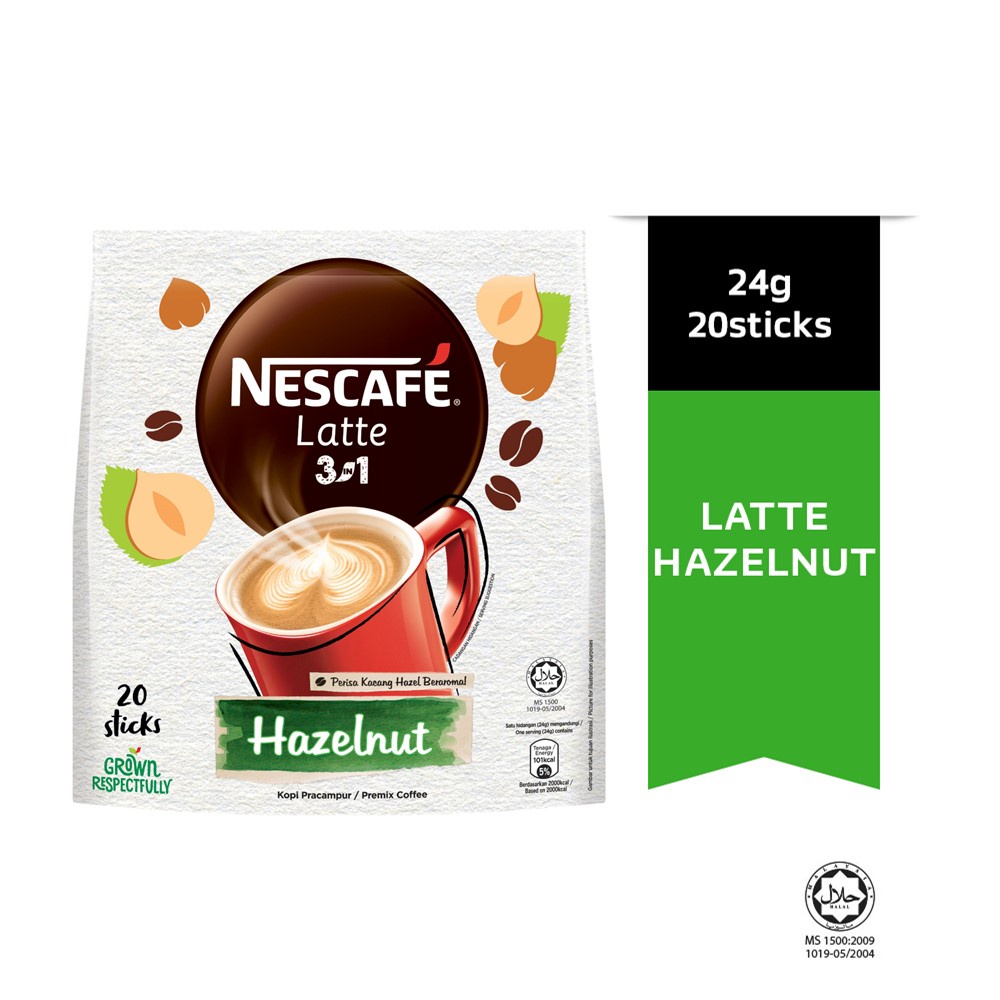 NESCAFE Latte 3in1 Hazelnut (20x24g) Shopee Malaysia