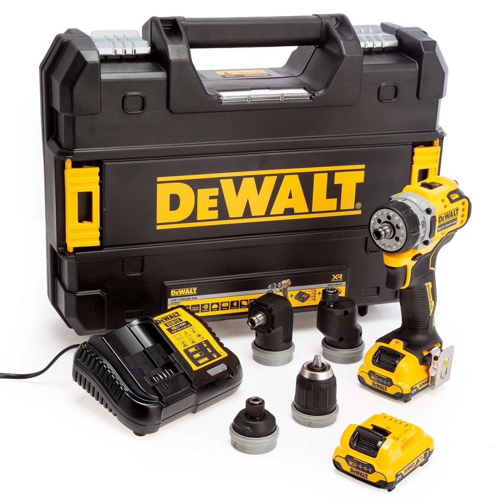 Dewalt DCD703D2-B1 12V Brushless Cordless Multi Head Drill Driver ...