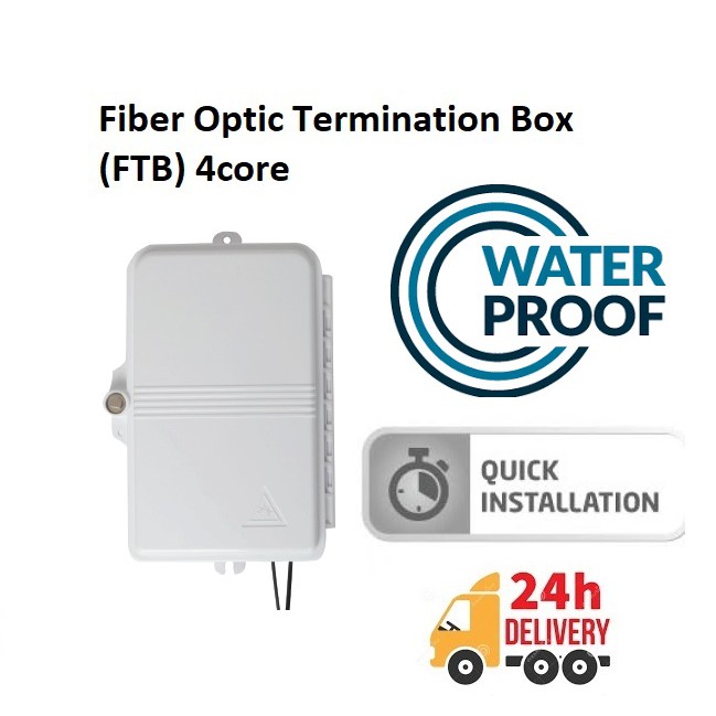 Fiber Termination Box Enclosure 4Core FTB Wall Mount Unifi9 (no pigtail ...