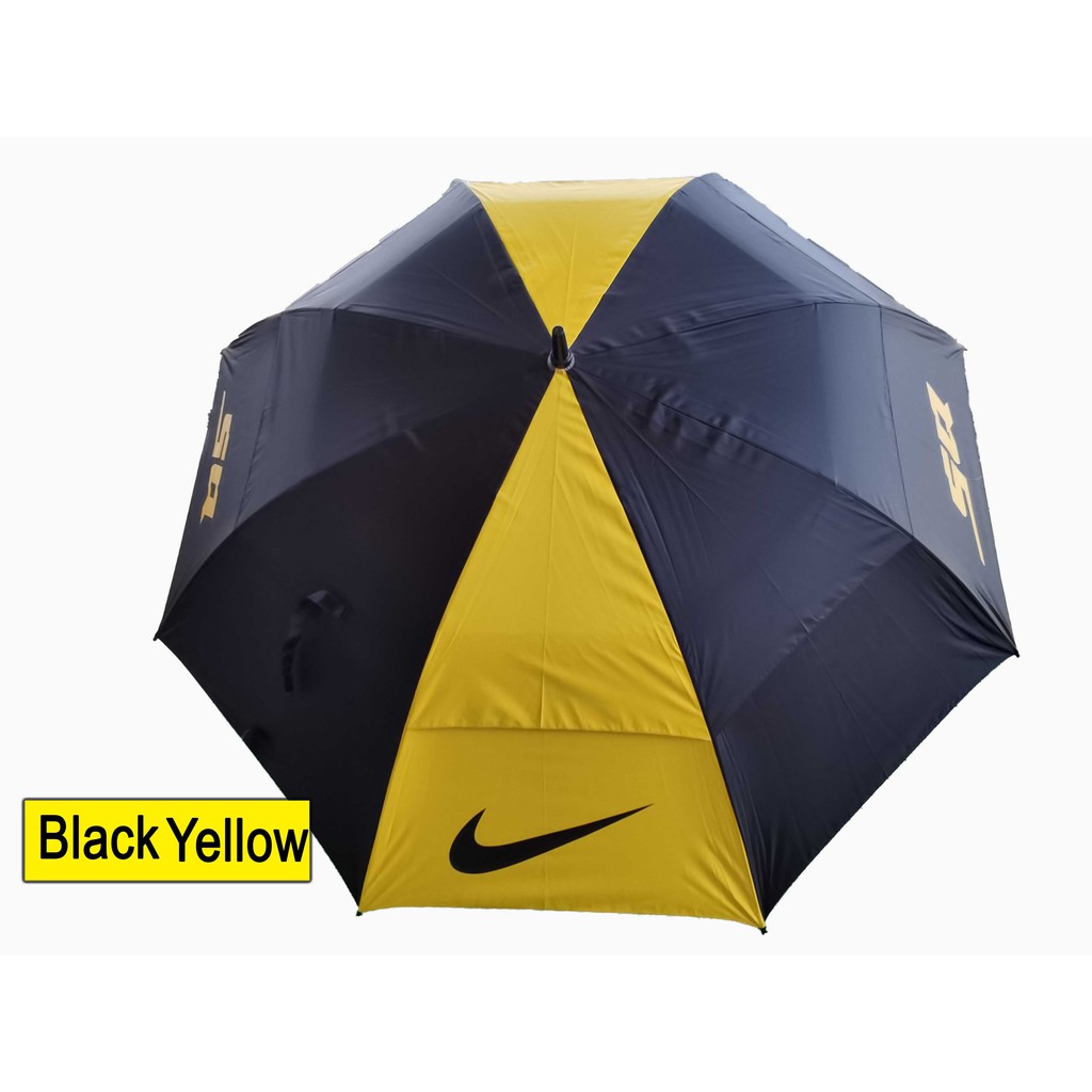 READY STOCK NIKE Golf Umbrella Double Layer Windproof Sunscreen Carbon Rainproof Rainproof UV Protection Shopee Malaysia