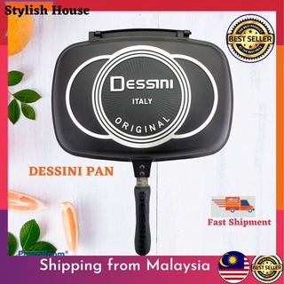 High Quality 36CM Double Sided Foldable Grill Frying Pan BBQ Kuali Panggang  Besar Periuk Pemanggang bbq Pemanggang ajaib