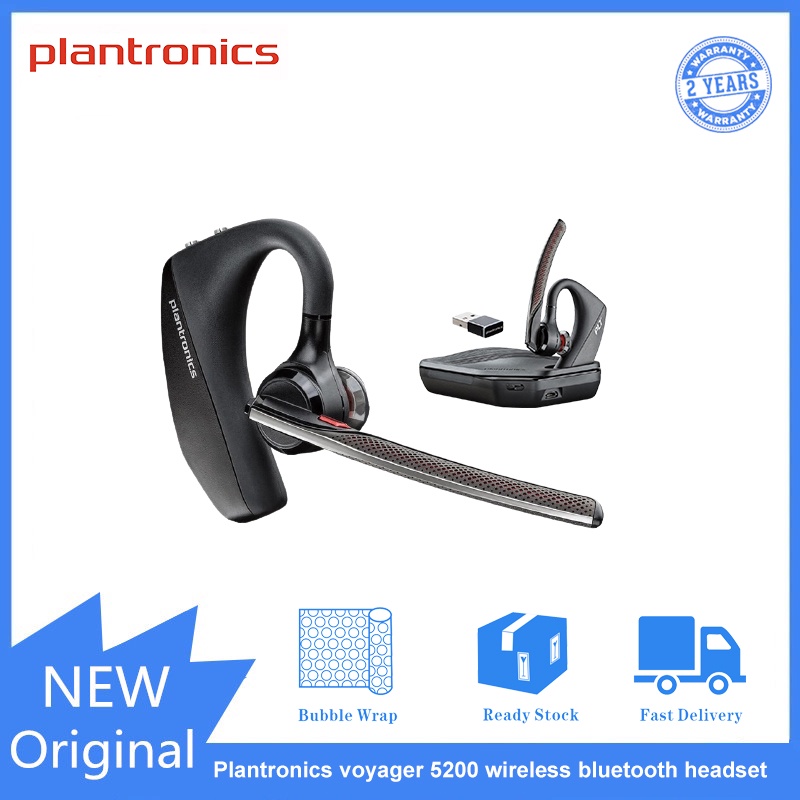 Plantronics voyager 5200 UC bluetooth headset intelligent voice control ...