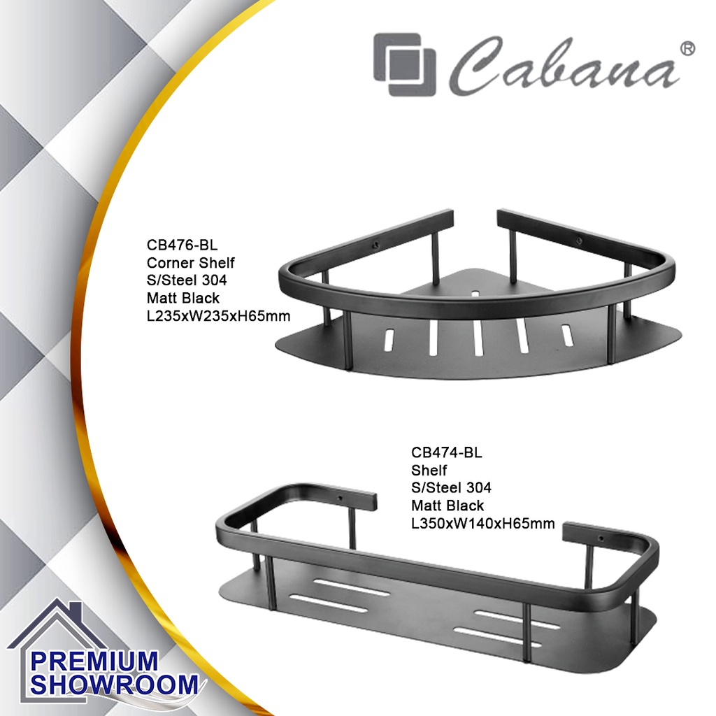 CABANA Bathroom Toilet Wall Corner Stainless Steel Basket / Shampoo ...