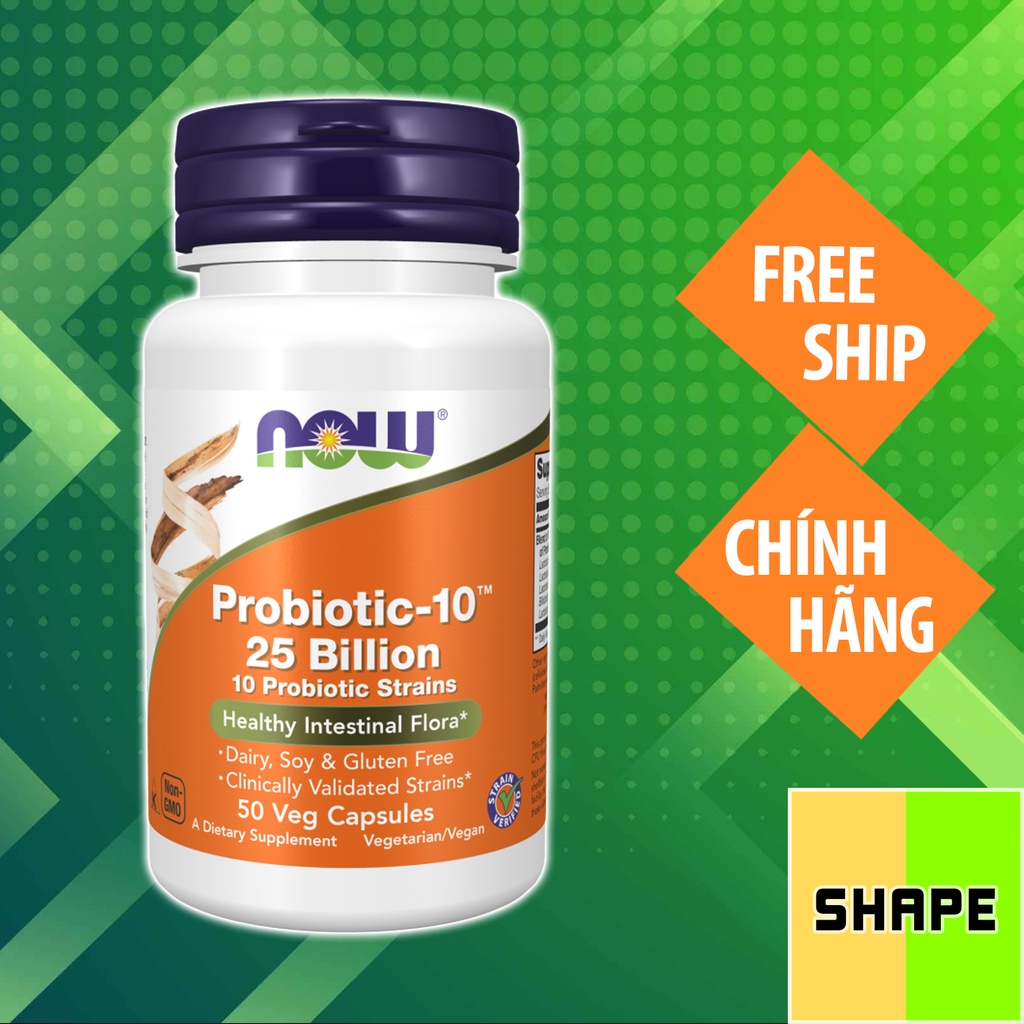 Now Probiotic 10 25 Billion 50 Capsules Balance Intestinal Microflora