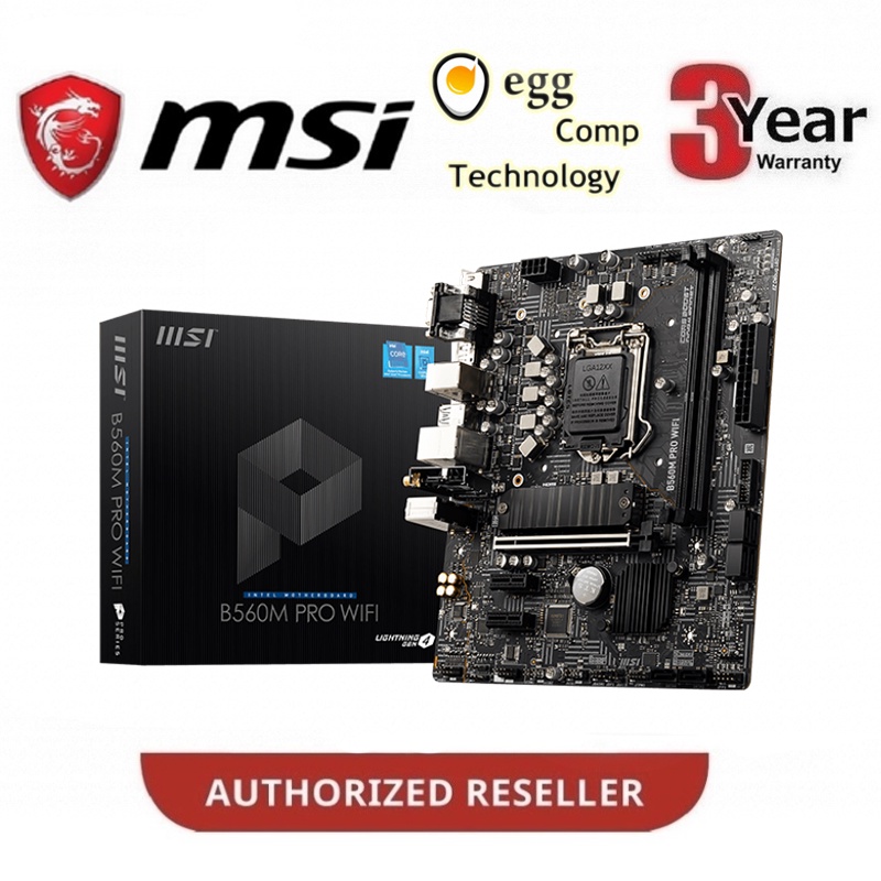 MSI B560M PRO WiFi Motherboard(Intel LGA1200 Socket) | Shopee Malaysia