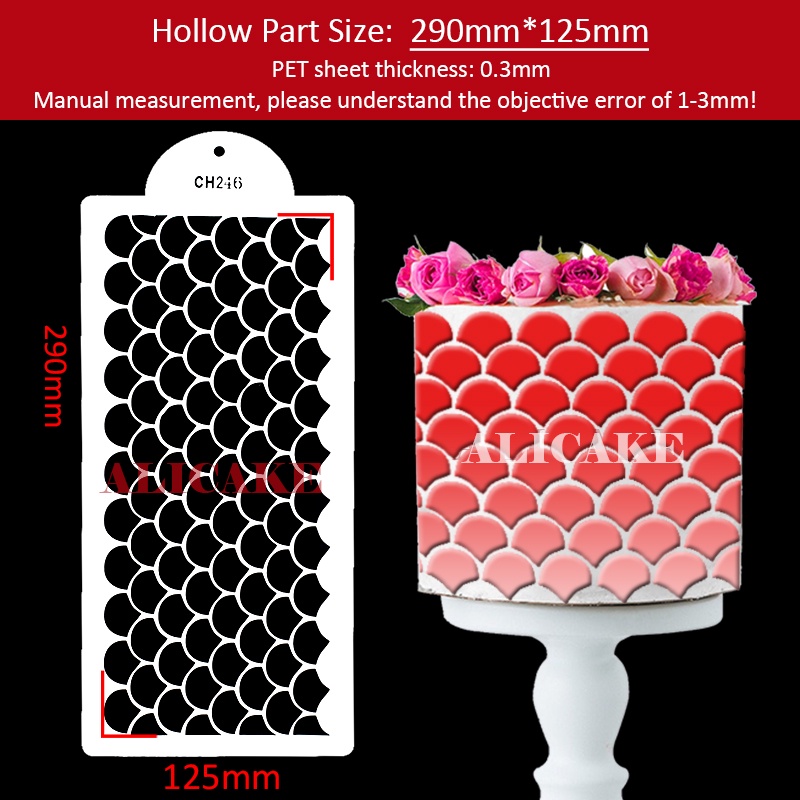 Cake Stencil Grass Shape Pattern Wedding Cake Decorating Plastic Lace ...