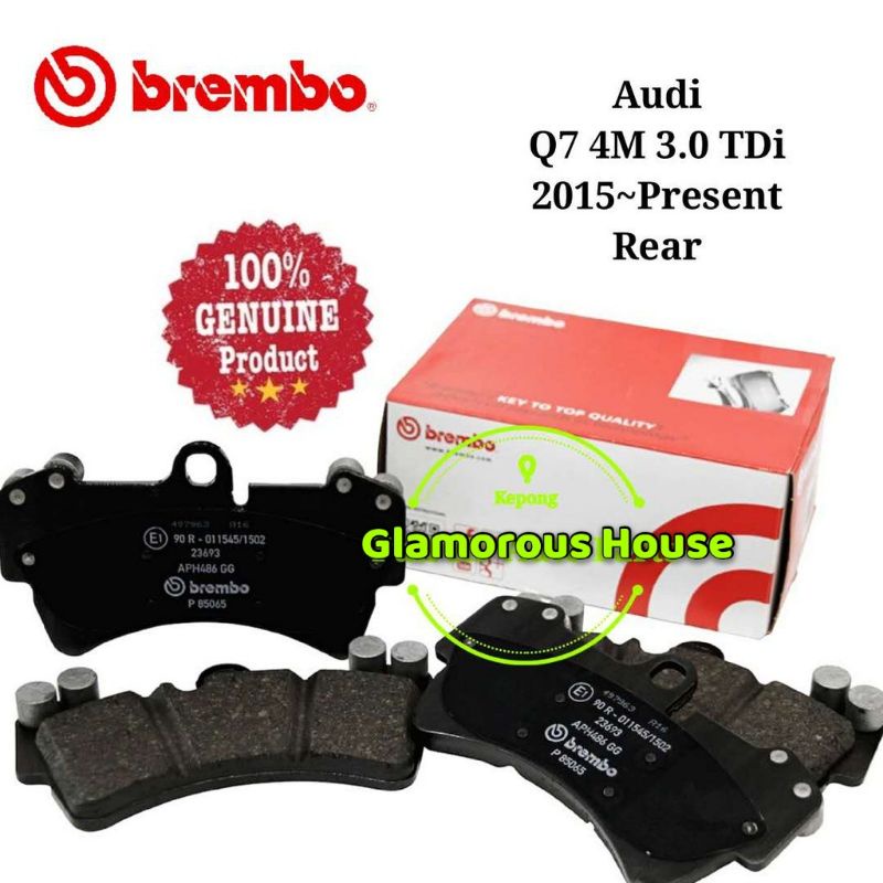 BREMBO Audi Q7 4M 3.0 TDi 2015present Rear Disc Brake Pad Shopee