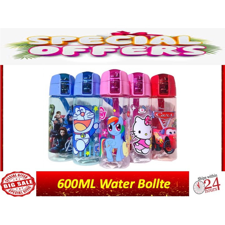 600ML Cartoon Children's Water Bottle kids bottle water bottle kids ...