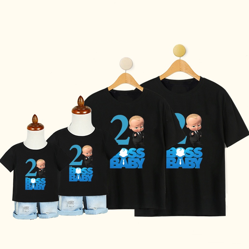 Boss Baby Number 2 Family Bithday Tee Shirts Dad+mom+kids Boss Baby ...