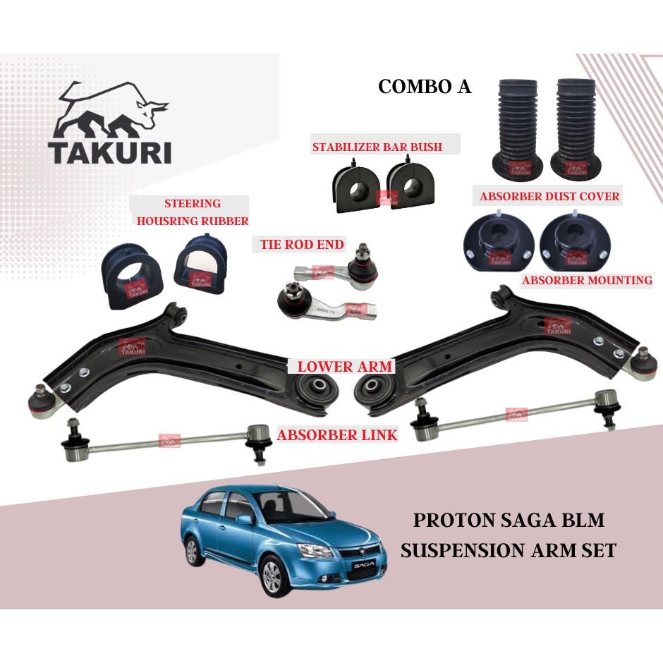 TAKURI PROTON SAGA BLM FLX LOWER ARM STABILIZER LINK ABSORBER MOUNTING