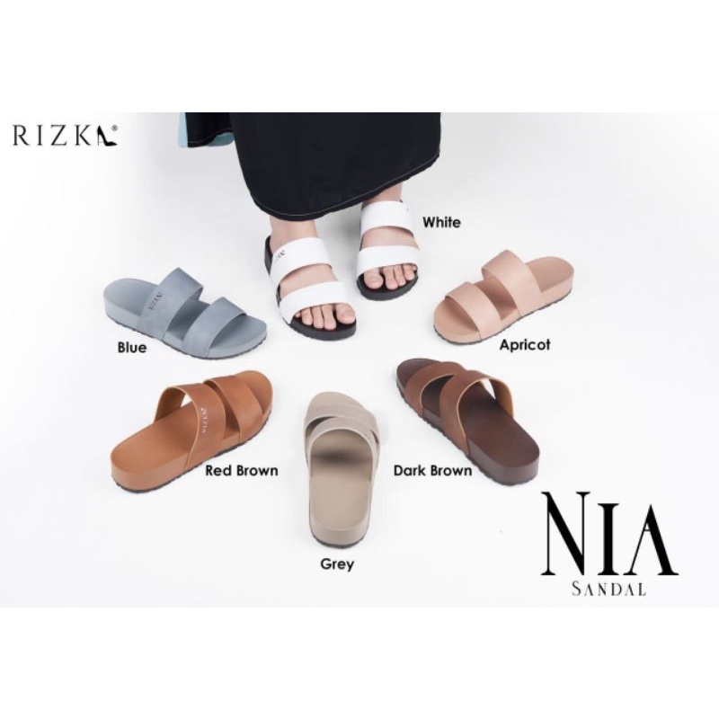 🩴 READY STOCK NEW RELEASE NIA SANDAL BY RIZKA 🩴 | Shopee Malaysia