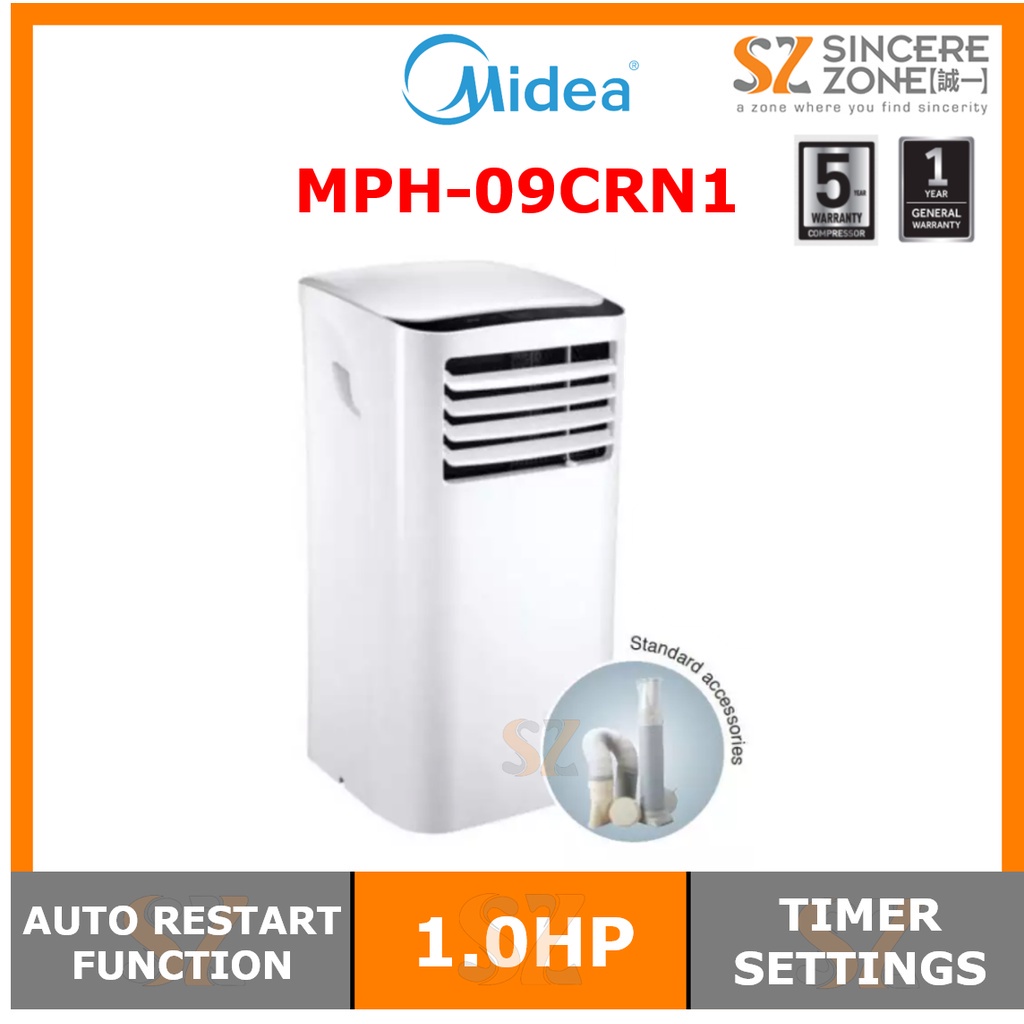 MIDEA MPH09CRN1 / MPF09CRN1 1.0HP PORTABLE AIR CONDITIONER (R410A