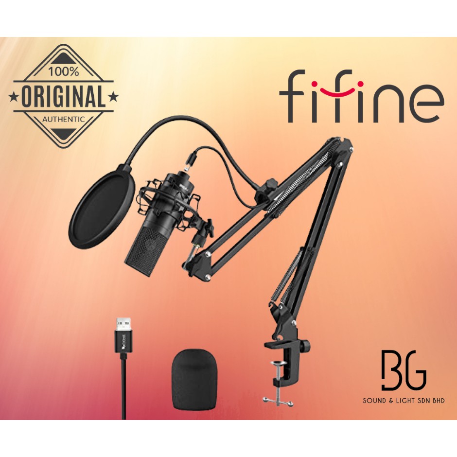 Fifine T669 Cardioid USB Condensor Microphone Arm Desk Mount Kit