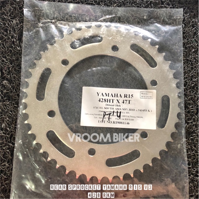 RKM 428 Rear Sprocket Yamaha R15 R15 MT15 MT 15 YZF | Shopee Malaysia