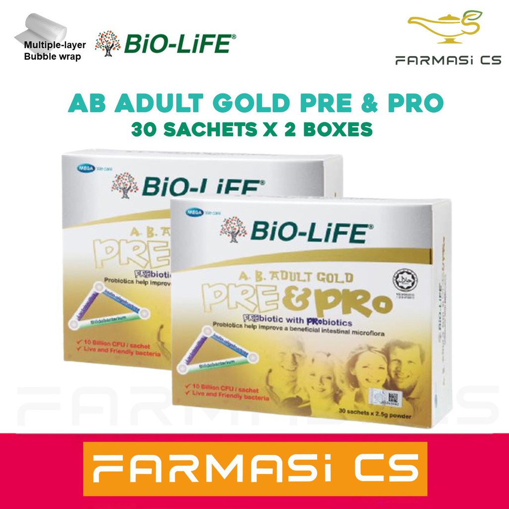 BioLife AB Adult Gold Pre & Pro 30s x 2 (TWIN) EXP05/2025 [Bio Life