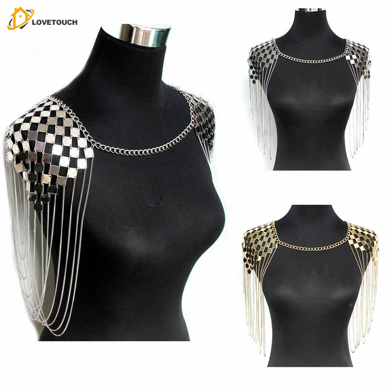 Multilayer Pearl Beaded Body Chain Bralette Chest Harness Necklace
