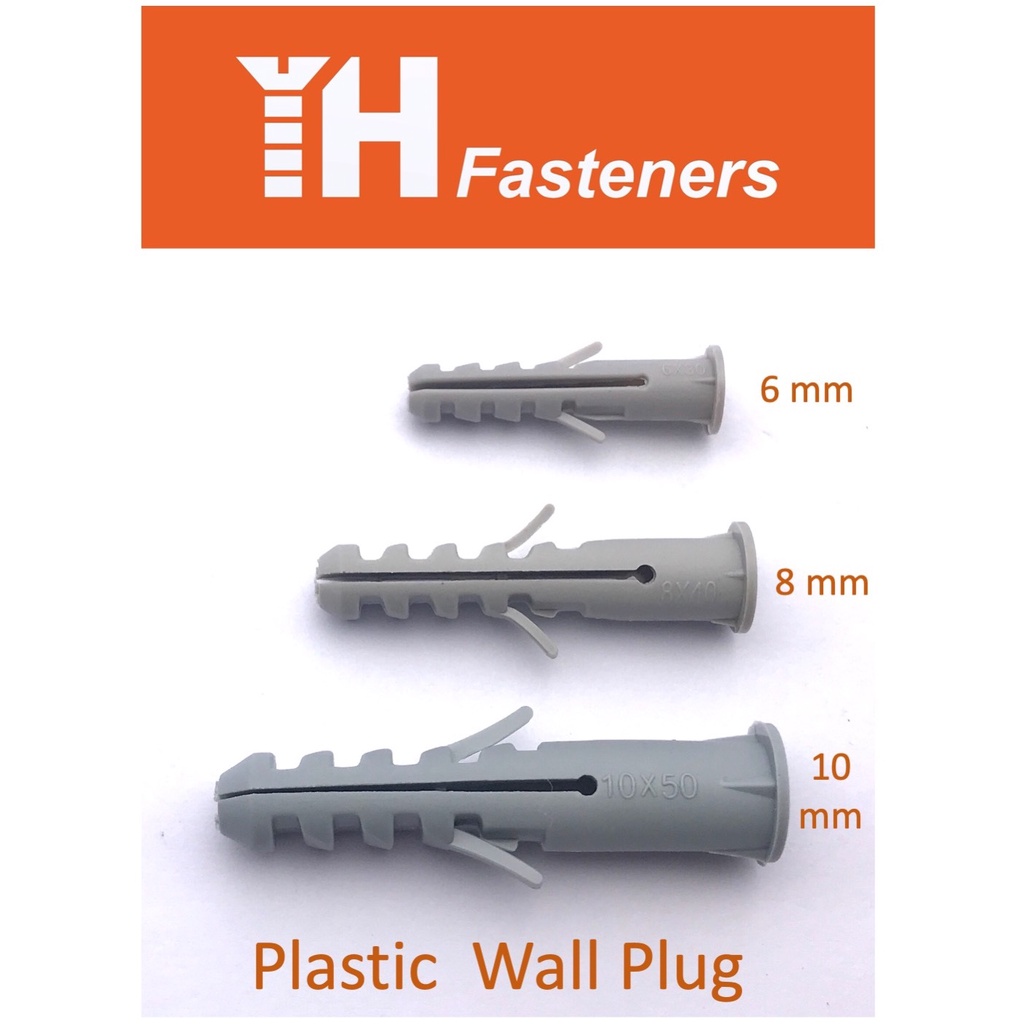 Plastic shop wall plugs