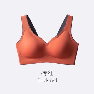 Ready stock】Japan Oxygen bra invisible-buckle adjustable wide shoulder  straps Thai latex breast pad underwear, seamless gathering sports yoga  sleep vest-style women lingerie