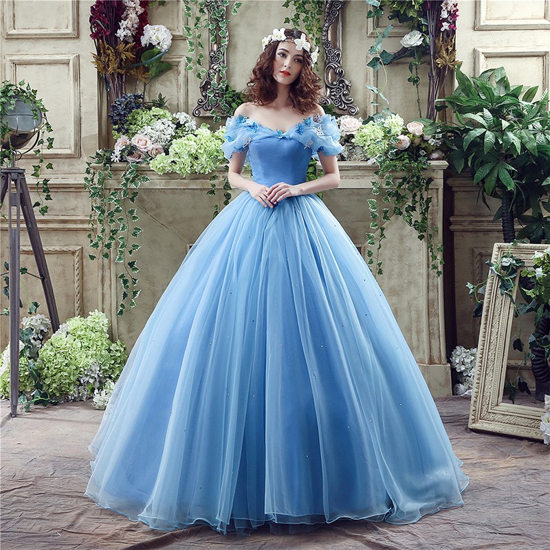 Light blue sweet 15 hot sale dresses