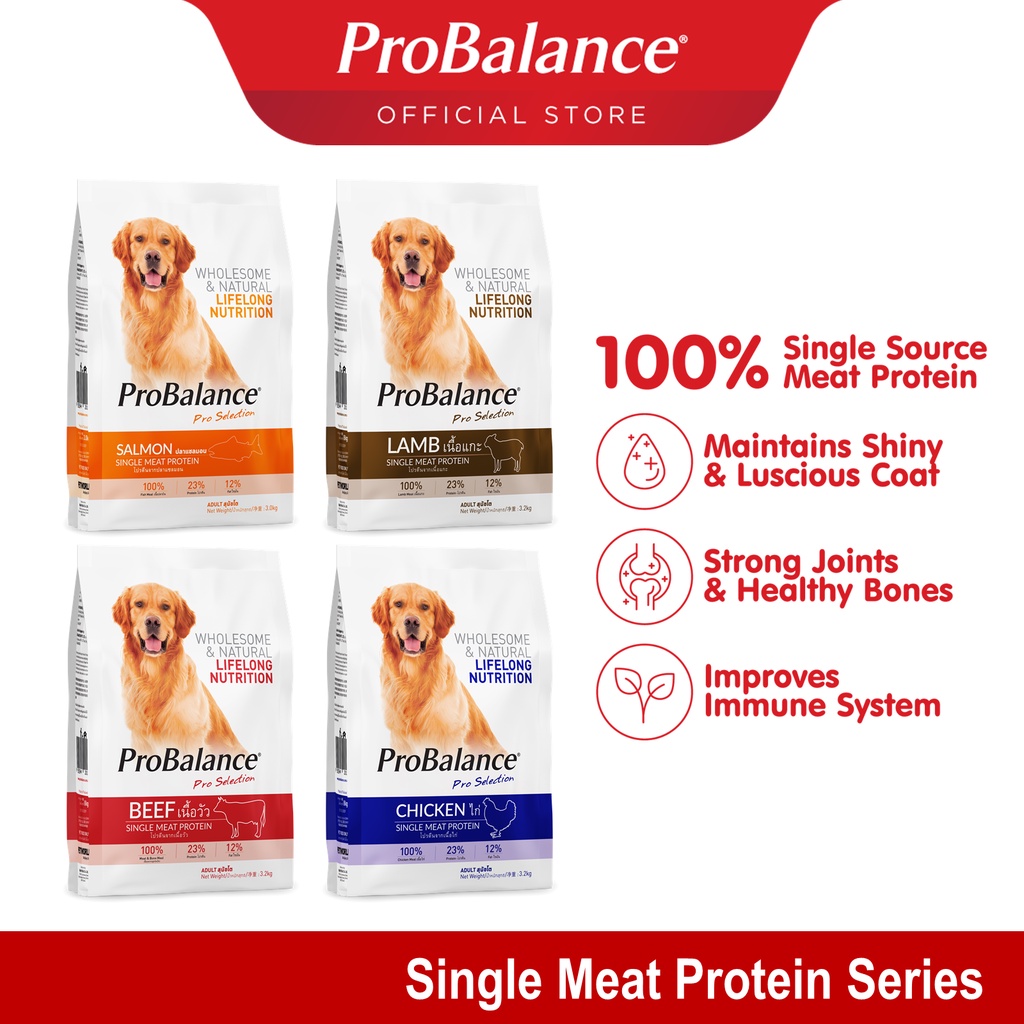 ProBalance Dry Kibble Dog Food for Adult Salmon (13.5kg)/Chicken/Beef