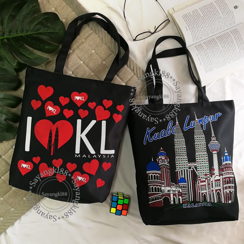 Tote bag KLCC tote bag canvas bag (L) bag klcc ready stockfast delivery bag kuala lumpur