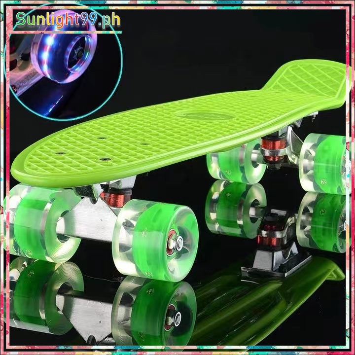 Big size skateboard/skates/boards,4 wheels with lights,stable,nonslip